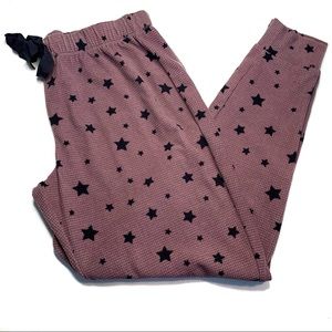 Vintage Ultra Soft Thermal Waffle Knit Star Jogger Pants